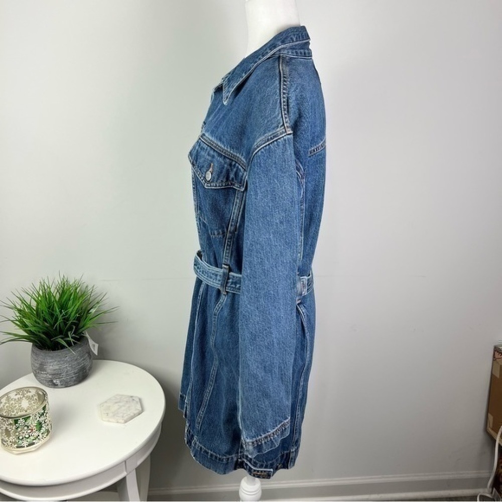 ÉTICA Mini Dress womens size small denim Joelle jacket dress - Picture 8 of 12